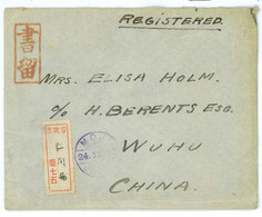 P0001	Japan	POSTAL HISTORY	Japanese Occupation Of Korea Icheon To Wuhu Registered - Cartas & Documentos