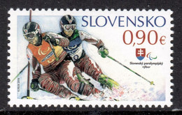 Slovakia 2014 Mi# 728 ** MNH - Winter Paralympic Games, Sochi / Skiing - Hiver 2014: Sotchi