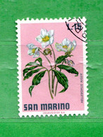 SAN MARINO ° 1971  - FIORI-FLEURS-FLOWERS.  Lire.15.Unif. 842  . Usati - Used Stamps