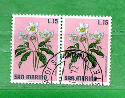 SAN MARINO ° 1971  - FIORI-FLEURS-FLOWERS.  Lire.15.Unif. 842  . Usati - Usados