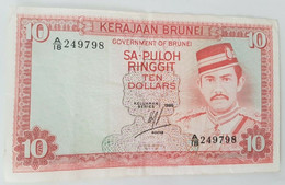 Brunei 10 Dollars (Ringgit) 1986 P-8 XF+ Condition, Look At The Picture - Brunei