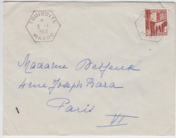MAROC ENV 1953 TOUISSITE AGENCE POSTALE LETTRE AVION => FRANCE - Cartas