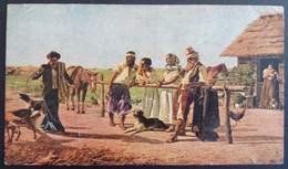 Chromo Publicité Cigarette Cleveland, Gaucho,Uruguay, Los Tres Chiripaes, Tableau De Juan Manuel Blanes - Reclame-artikelen