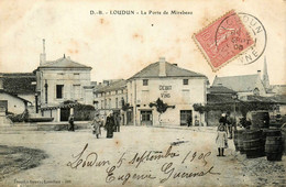 Loudun * 1905 * Rue Et Porte De Mirebeau * Débit De Vins - Loudun