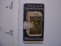Ancien PAPIER A CIGARETTE DURHAM Book Of Cigarette Papers - Autres
