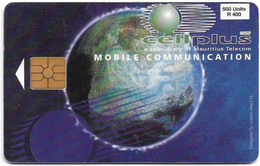 Mauritius - Mauritius Telecom (Chip) - Cellplus - Gem2 Black, 1998, 500U, 40.000ex, Used - Mauritius