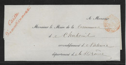 France Marque Postale - Franchise Paris Caisse D'Amortissements 1868 - TB - 1801-1848: Précurseurs XIX