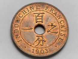 Superbe Pièce De 1 C INDO CHINE De 1903 SPL - Other & Unclassified