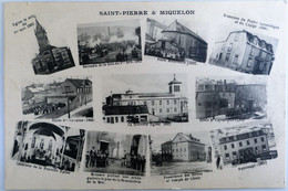 C. P. A. : SAINT-PIERRE Et MIQUELON : 10 Vues, Nouvelle Eglise, Ecole Maternelle, Mousses,...Monseigneur Légasse, Préfet - Saint-Pierre-et-Miquelon