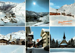 Delcampe - Winterparadies Andermatt - 6 Bilder (7342) * 13. 3. 1989 - Andermatt