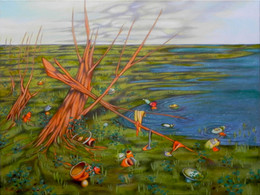 Surreal Landscape. Oil On Canvas. - Huiles