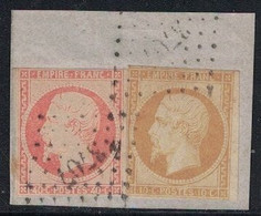 EMPIRE - N°16 ET N°13 - OBLITERATION - LOSANGE - PC3707 - CONSTANTINOPLE - TURQUIE - FRAGMENT DE LETTRE - COTE 50€. - Otros & Sin Clasificación