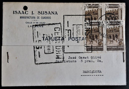 Delcampe - 1965 MARRUECOS MAROKKO MOROCCO MAROC LARACHE CENSURA BARCELONA 1944 BONITO FRANQUEO DE 20 CTS - Spanisch-Marokko