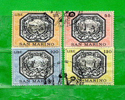 SAN MARINO ° 1972 - ALLEGORIE Di SAN MARINO. Unif. 851 à 854  . Usati - Usados