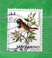 SAN MARINO ° 1972 - Fauna Avicola. UCCELLI - BIRDS. Lire.5.Unif. 859 . Usati - Usados