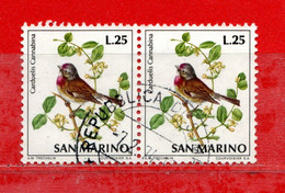 SAN MARINO ° 1972 - Fauna Avicola. UCCELLI - BIRDS. Lire.25.Unif. 861 . Usati - Usados