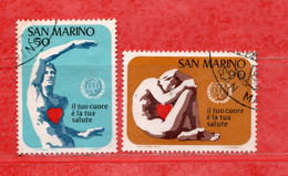 SAN MARINO ° 1972 - MALATTIE CARDIOVASCOLARI .Unif. 865-866 . Usati - Used Stamps