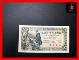 SPAIN  5 Pesetas  15.6.1945  P. 129   VF - 5 Peseten