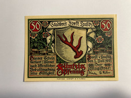Allemagne Notgeld Forstiz 50 Pfennig - Collections