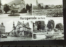 DDR: AK Von Harzgerode (Harz) 4 Ansichten Mit 10 Pf Ulbricht über GERNRODE 24.8.66 Nach Bad SUderode Knr: 846 - Harzgerode