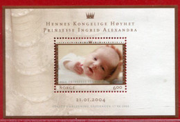 NORWAY 2004 Birth Of Princess Ingrid Alexandra Block MNH / **.  Michel  Block 27 - Unused Stamps