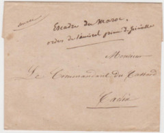 Pièce Unique !!! ARMEE DU MAROC En 1844 - Army Postmarks (before 1900)
