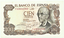 ESPAÑA - 100 Pesetas - 17.11.1970 ( 1974 ) - Pick 152 - Serie 7A - Manuel De Falla - 100 Pesetas