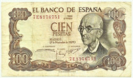 ESPAÑA - 100 Pesetas - 17.11.1970 ( 1974 ) - Pick 152 - Serie 7E - Manuel De Falla - 100 Peseten