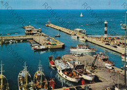 CARTOLINA  GABICCE MARE,PESARO,MARCHE,RIVIERA ADRIATICA,IL PORTO,SPIAGGIA,MARE,SOLE,ESTATE,VIAGGIATA 1966 - Pesaro