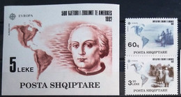 EUROPA 1992 - ALBANIE                N° 2291/2292 + BF 73                      NEUF** - 1992