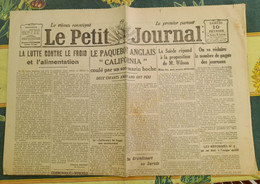 Quotidien Le Petit Journal 10 Fevrier 1917 Le Paquebot Anglais California Coulé Par Un Sous Marin Boche - Le Petit Journal