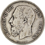Monnaie, Belgique, Leopold II, 5 Francs, 5 Frank, 1870, Bruxelles, TB+, Argent - 5 Frank