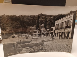 Cartolina Taormina Prov Messina La Spiaggia E L'Hotel Villa Mazzarò 1953 - Nuoro