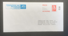 PAP167 - PAP Réponse  Neuf 110x220 Marianne L'Engagé Tarif PRIO Repiqué Fondation ARC Pour La Recherche Sur Le Cancer - Prêts-à-poster:reply