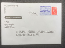 PAP116 - PAP Réponse  Neuf 110x154 Marianne De Beaujard Tarif LETTRE PRIORITAIRE Repiqué Les Créateurs De Beauté 09P410 - Listos Para Enviar: Respuesta /Beaujard