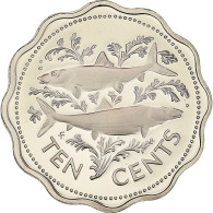 Monnaie, Bahamas, Elizabeth II, 10 Cents, 1976, Franklin Mint, U.S.A., Proof - Bahama's