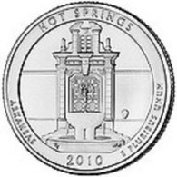 USA EEUU 25 CENTS. QUARTER DOLLAR HOT SPRINGS 2010 D  UNC NEW - 2010-...: National Parks