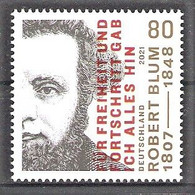 BRD Mi.Nr. 3637 ** (Einzelmarke Aus Block 89) Robert Blum 2021 / Schriftsteller Und Politiker - Unused Stamps