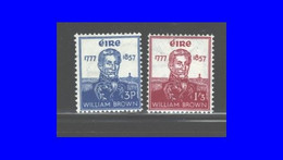 IRELAND 1957 "Adm.WILLIAM BROWN"  #161 - 162 MNH - Ungebraucht