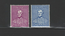 IRELAND 1954 "JOHN HENRY-Cardinal NEWMAN" #153 - 154 MNH - Nuovi