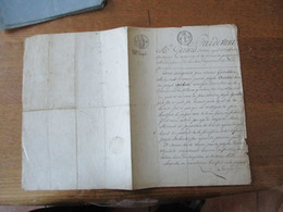 27 MARS 1822 JEAN CHARLES GAMBLON MULQUINIER ET MARIE JEANNE COURTIN VEUVE DUBOIS A VILLERS GUISLAIN A J.Bte HAGARD - Manuscripts