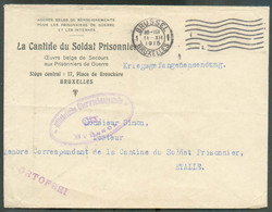 Enveloppe En Franchise (portofrei) De L'Agence Belge De Renseignements La Cantine Du Soldat Priosonnier  Sc BRUSSEL 1 Du - Autres & Non Classés