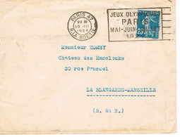 MARQUE POSTALE -  JEUX OLYMPIQUES 1924 - RUE LA BOETIE - 10-03-1924 - - Estate 1924: Paris