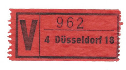 BRD V-Zettel, Wertmarke ★ 4000 Düsseldorf 18 (962) - R- & V- Labels