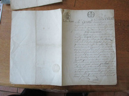 2 DECEMBRE 1822 VILLERS GUISLAIN VENTE PAR PHILIPPE COËT ET CATHERINE LONGATTE PIERRE JOSEPH SAUVEZ CABARETIER GONNELIEU - Manuscripts