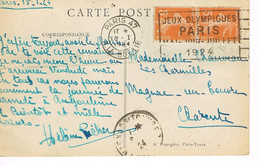 MARQUE POSTALE -  JEUX OLYMPIQUES 1924 - RUE LA BOETIE - 15-01-1924 - - Estate 1924: Paris