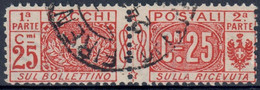 REGNO D'ITALIA 1914 - FRANCOBOLLO PER PACCHI TIPO V.E. III C. 25 - USATO  / USED ⦿ SASSONE 10 - Pacchi Postali