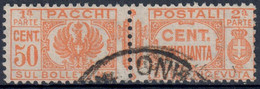 REGNO D'ITALIA 1930 - FRANCOBOLLO PER PACCHI TIPO AQUILA SABAUDA + FASCI C. 50 - USATO  / USED ⦿ SASSONE 28 - Pacchi Postali