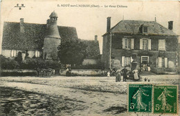 Augy Sur L'aubois * Place Du Village Et Le Vieux Château * Attelage - Autres & Non Classés