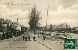 St Denis * Le Quai D'argenteuil * Péniche Batellerie * Bateau Lavoir * Villageois - Saint Denis